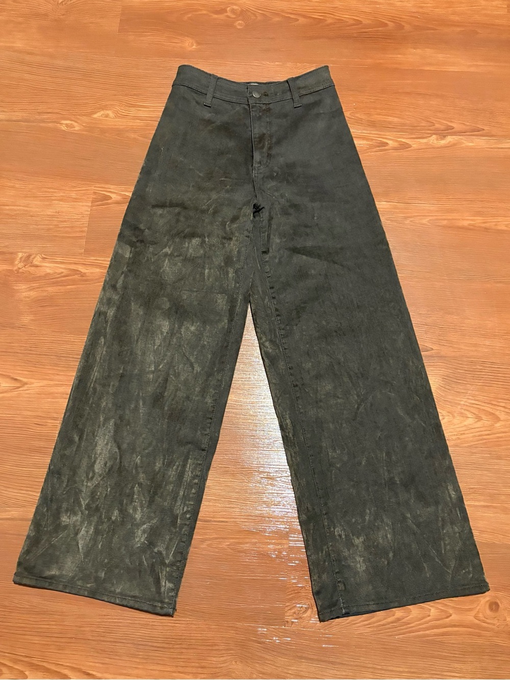 Universal Thread Dark Green Flocked Sailor Wide Leg Pants